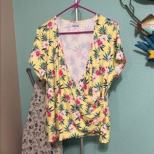 Lands' End Yellow  Blouse